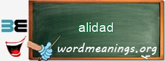 WordMeaning blackboard for alidad